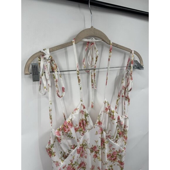 Parthea Floral Maxi Dress Women M White Whimsical Prairie Cottage  Milk Maid - Picture 7 of 8